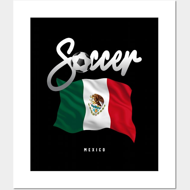 Mexico Soccer - Mexican Flag Wall Art by cidolopez